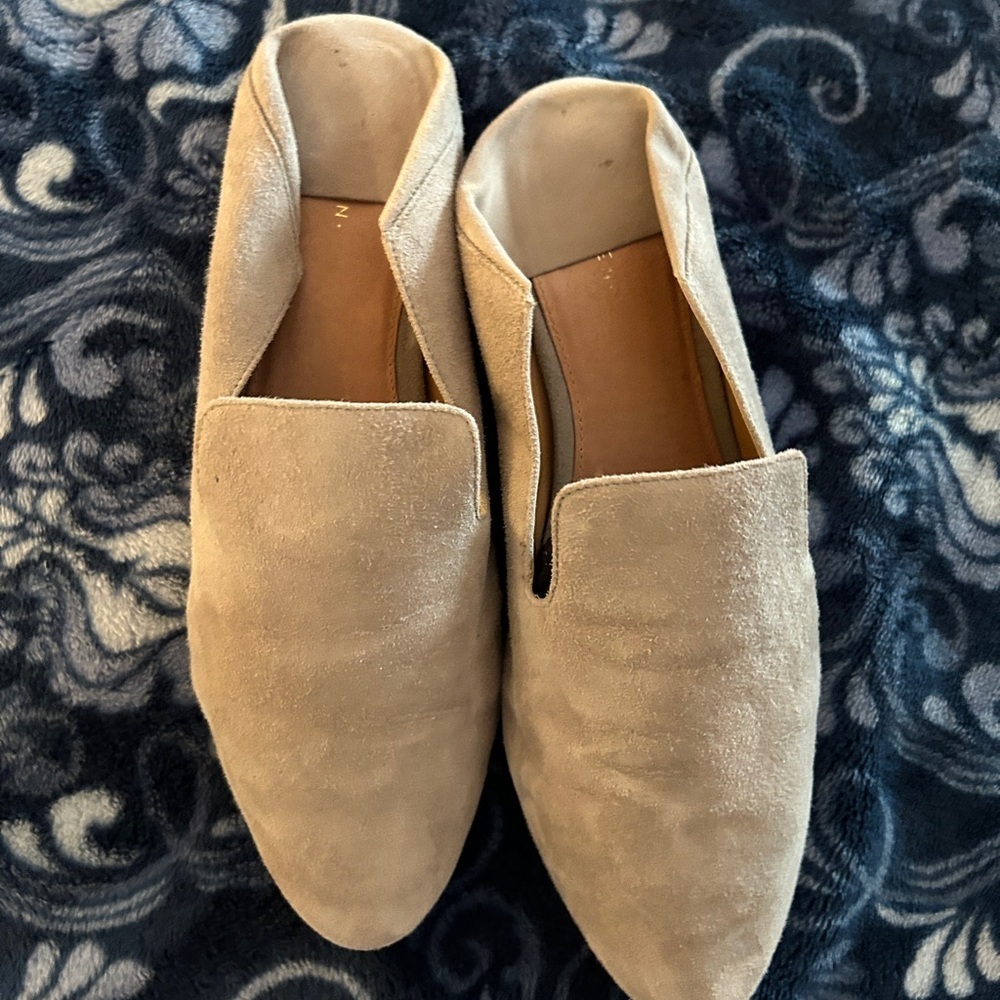 Halogen Convertible Sylvia Loafers in Grey Suede